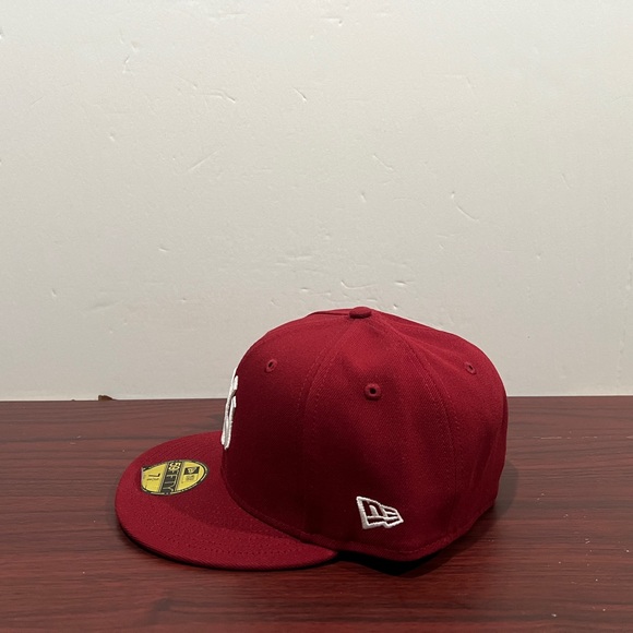 New Era, 59Fifty, Fitted Hat, New York Yankees, Burgundy & White - Picture 4 of 9